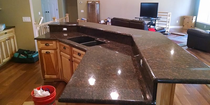 Two Tier Granite Kitchen Island