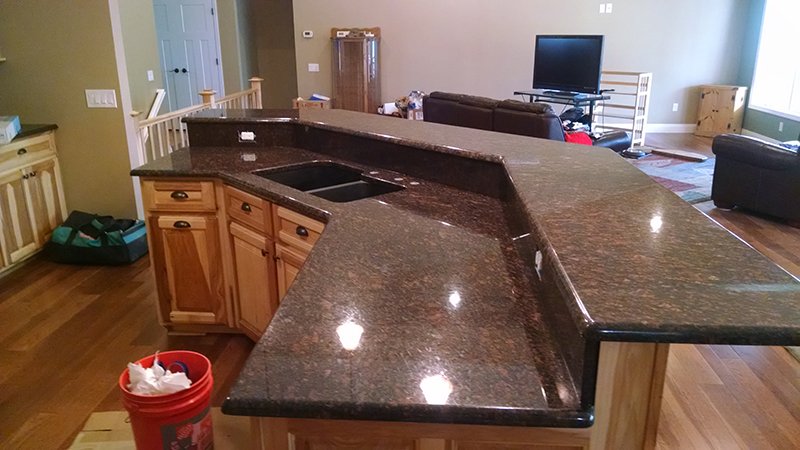 Two Tier Granite Kitchen Island