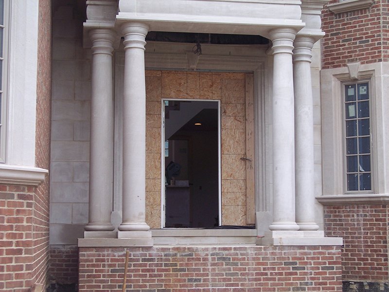 Limestone Porch Pillars